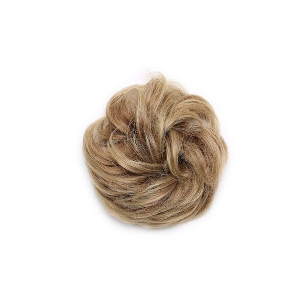 Messy Hair Bun Synthetic Donut Wavy Updo Elastic Scrunchie Full Bridal Hairpiece main image 4
